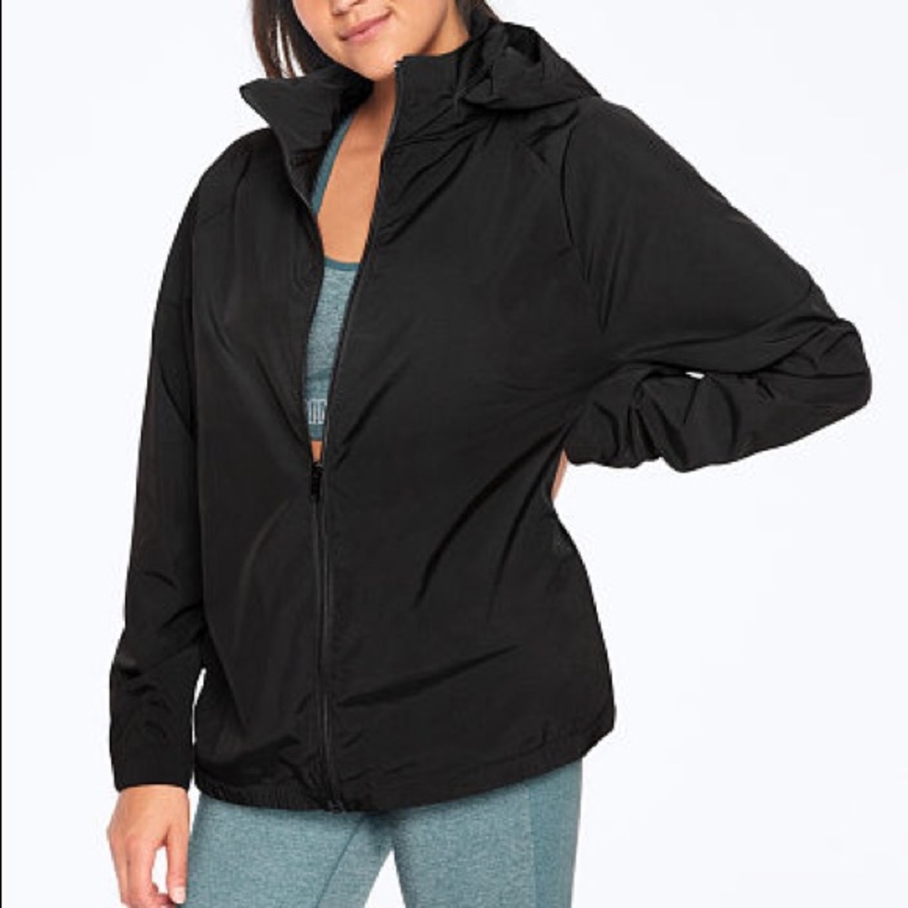 NWT Victoria’s Secret MOCKNECK ANORAK s/m black